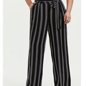 TORRID self-tie striped wide leg pants